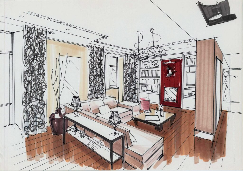croquis de salon